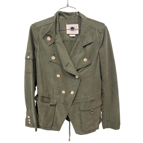 Daughters Of The Liberation Double Breasted Military Jacket Womens 6 Olive Green - Picture 1 of 6